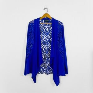 Frank Lyman | Royal Blue Embroidered Lace Cardigan